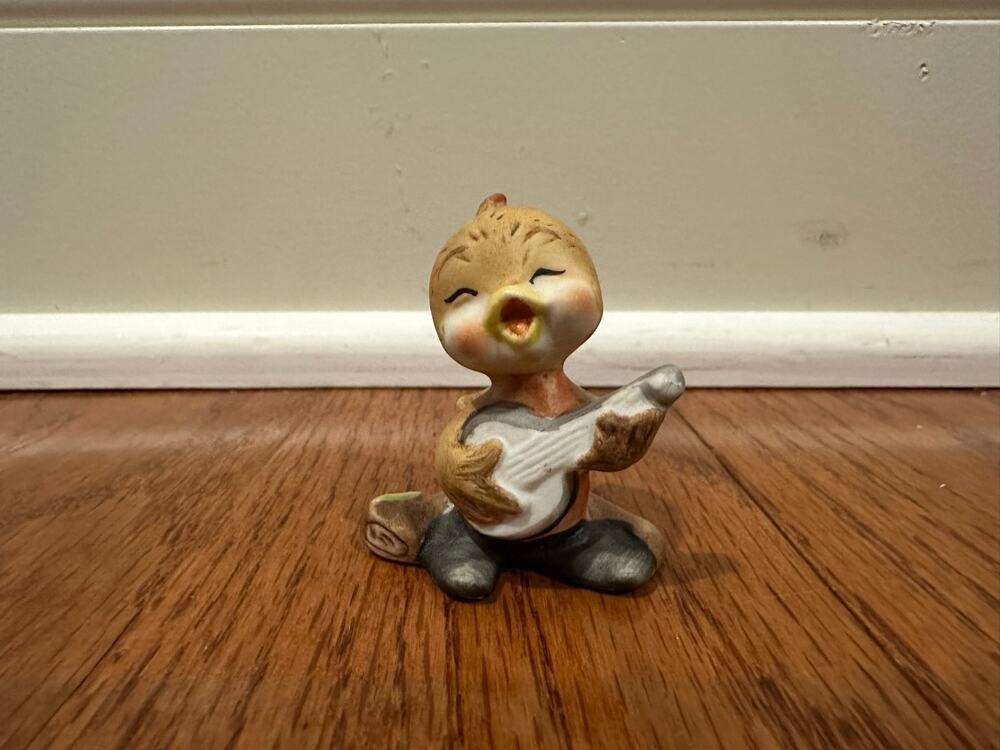 Vintage Josef Originals Bird figure with Guitar